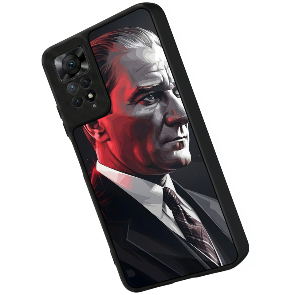 Xiaomi Redmi Note 11 Pro Uyumlu Mustafa Kemal Ataturk Tasarımlı Glossy Premium Kılıf