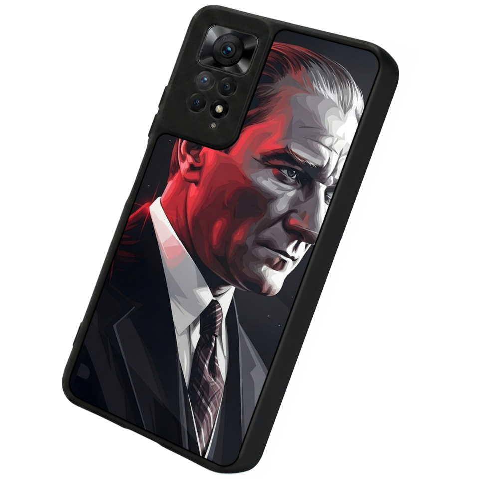 Xiaomi Redmi Note 11 Pro Uyumlu Mustafa Kemal Ataturk Tasarımlı Glossy Premium Kılıf