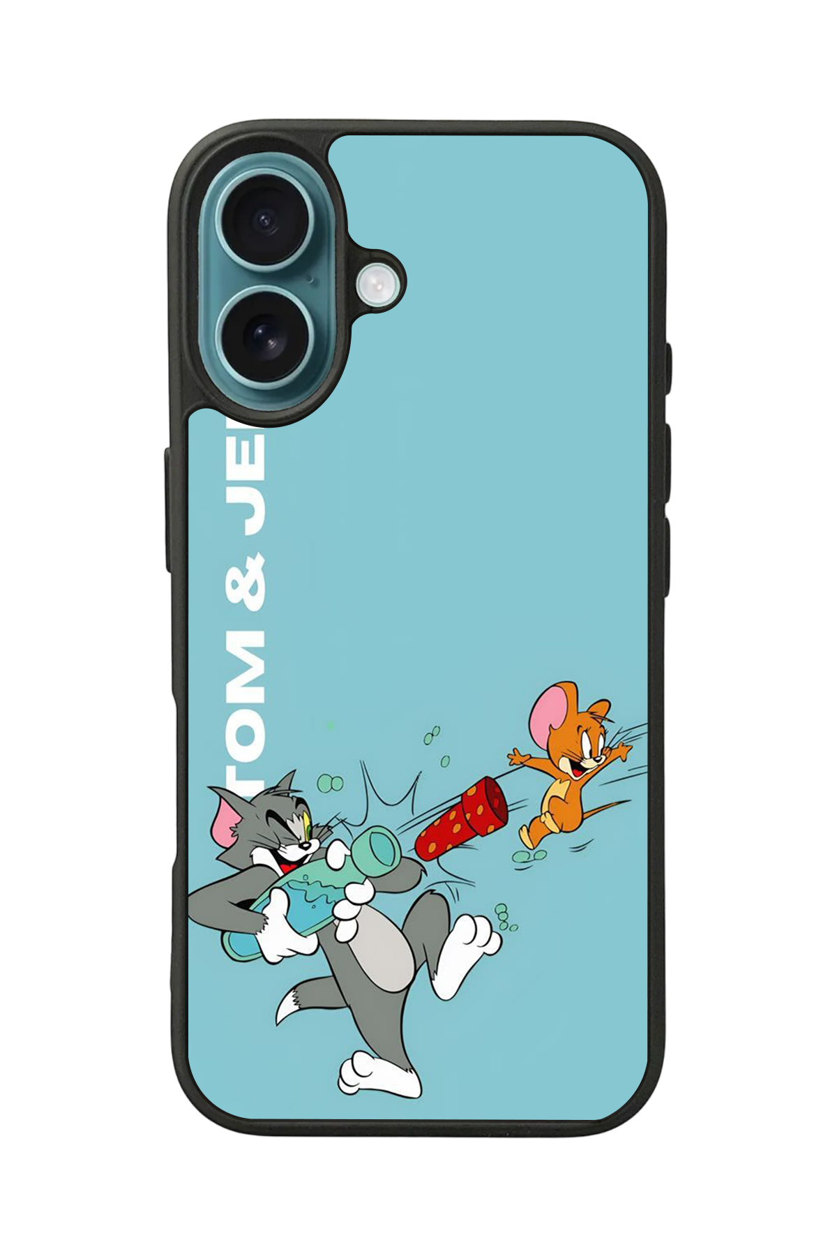 iPhone 16 Uyumlu Tom And Jerry Tasarımlı Glossy Premium Kılıf