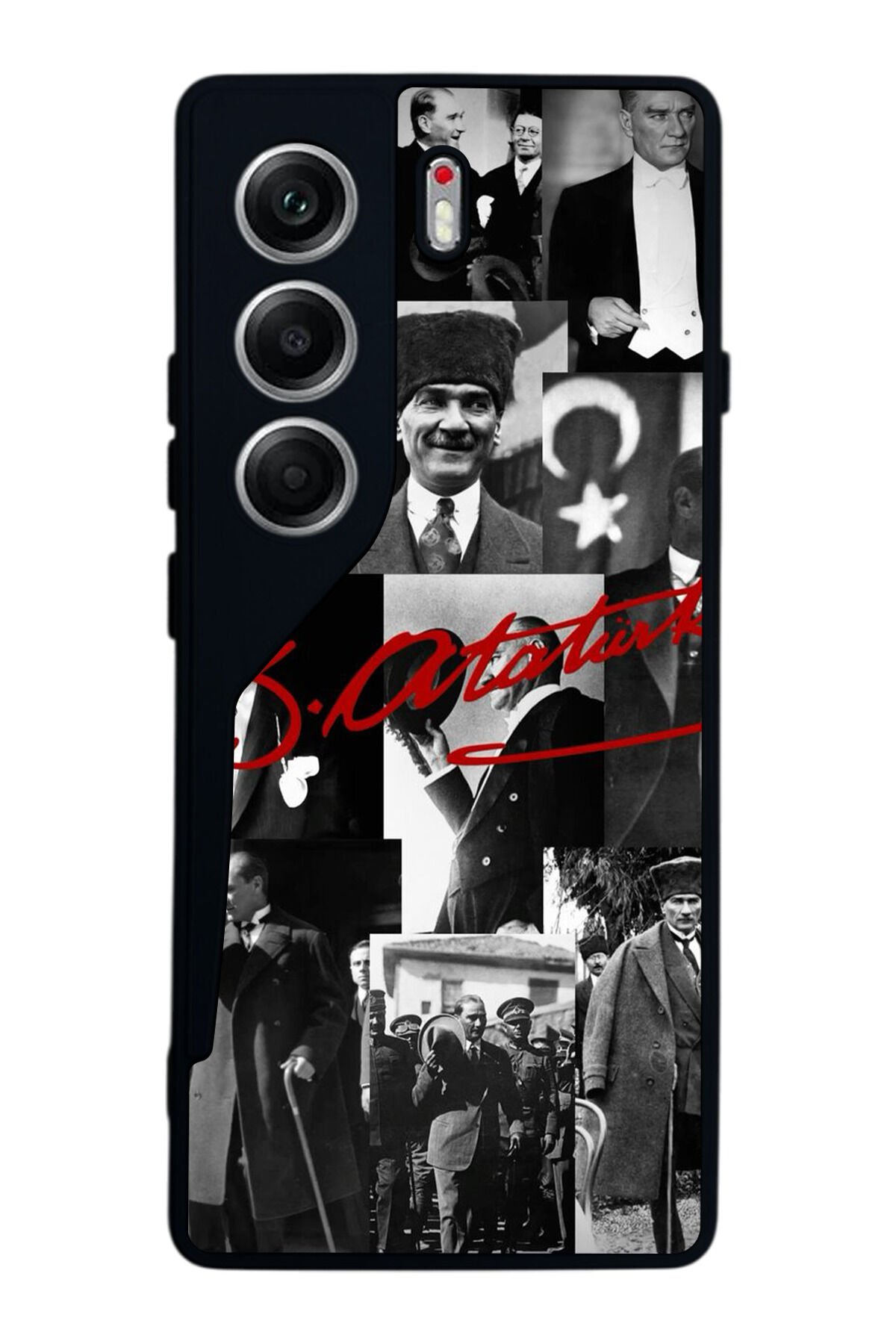 Tecno Camon 40 Uyumlu Mustafa Kemal Ataturk Tasarımlı Glossy Premium Kılıf