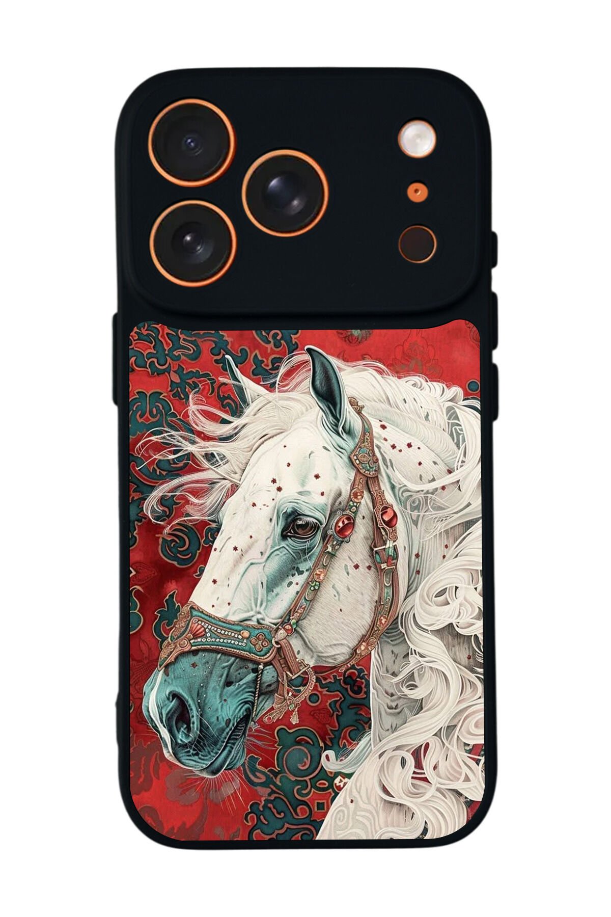 iPhone 17 Pro Max Uyumlu At Horse Tasarımlı Glossy Premium Kılıf