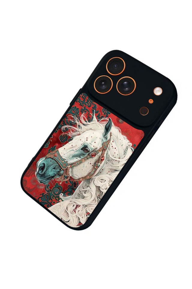iPhone 17 Pro Max Uyumlu At Horse Tasarımlı Glossy Premium Kılıf