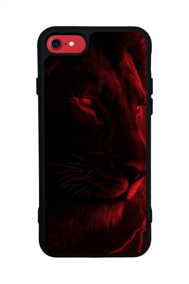 iPhone 8 Uyumlu Aslan Tasarımlı Glossy Premium Kılıf