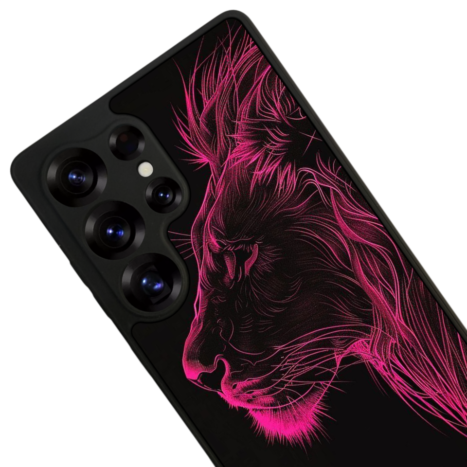 Samsung Galaxy S25 Ultra Uyumlu Aslan Tasarımlı Glossy Premium Kılıf