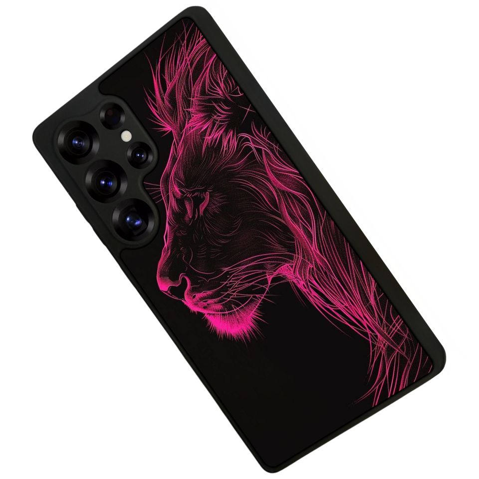 Samsung Galaxy S25 Ultra Uyumlu Aslan Tasarımlı Glossy Premium Kılıf