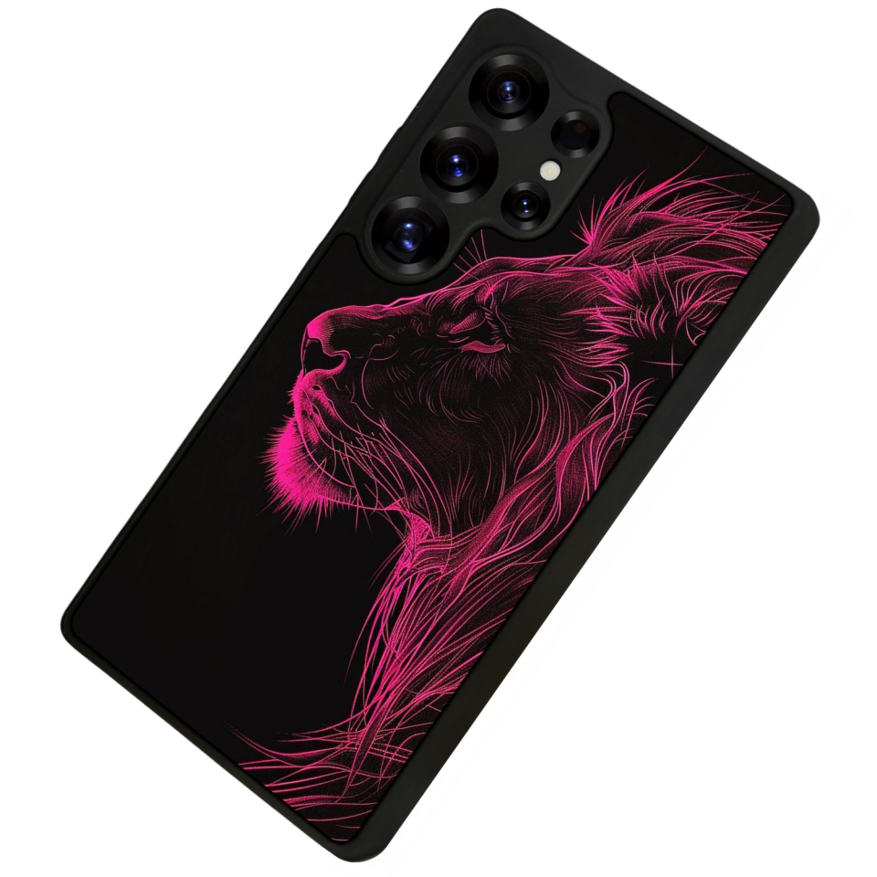 Samsung Galaxy S25 Ultra Uyumlu Aslan Tasarımlı Glossy Premium Kılıf