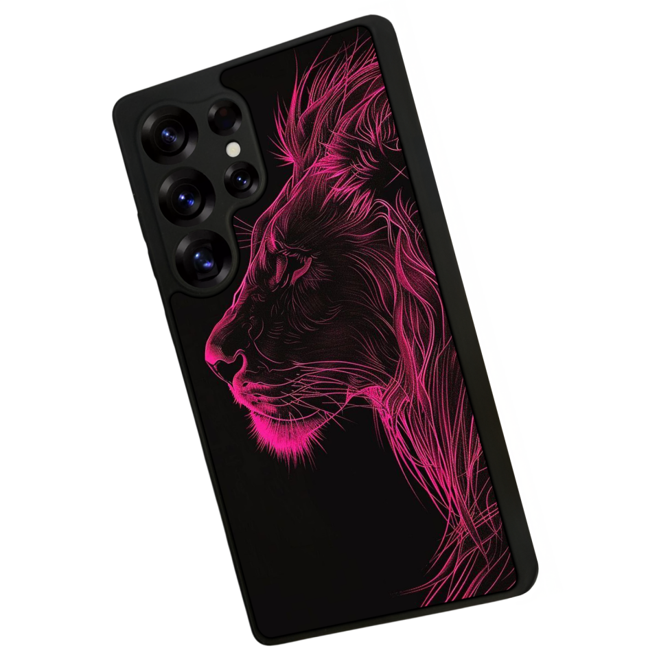 Samsung Galaxy S25 Ultra Uyumlu Aslan Tasarımlı Glossy Premium Kılıf