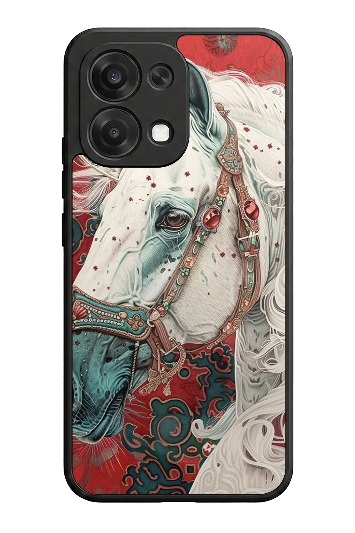 Oppo A6 Pro Uyumlu At Horse Tasarımlı Glossy Premium Kılıf
