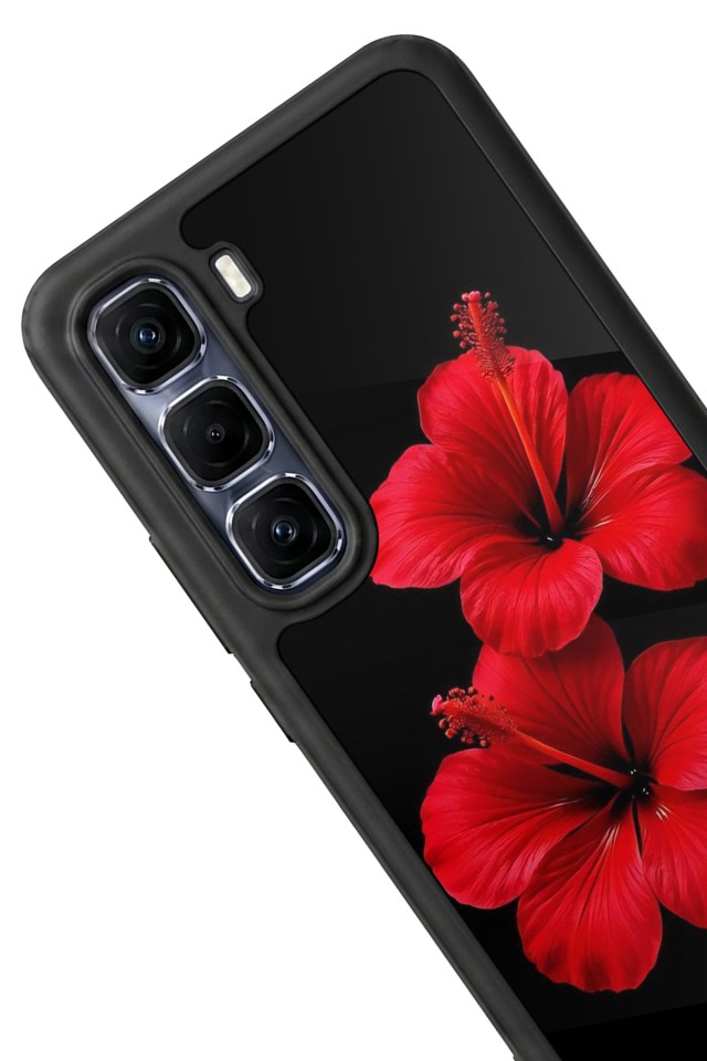Infinix Hot 60 Pro Plus Uyumlu Cicek Tasarımlı Glossy Premium Kılıf