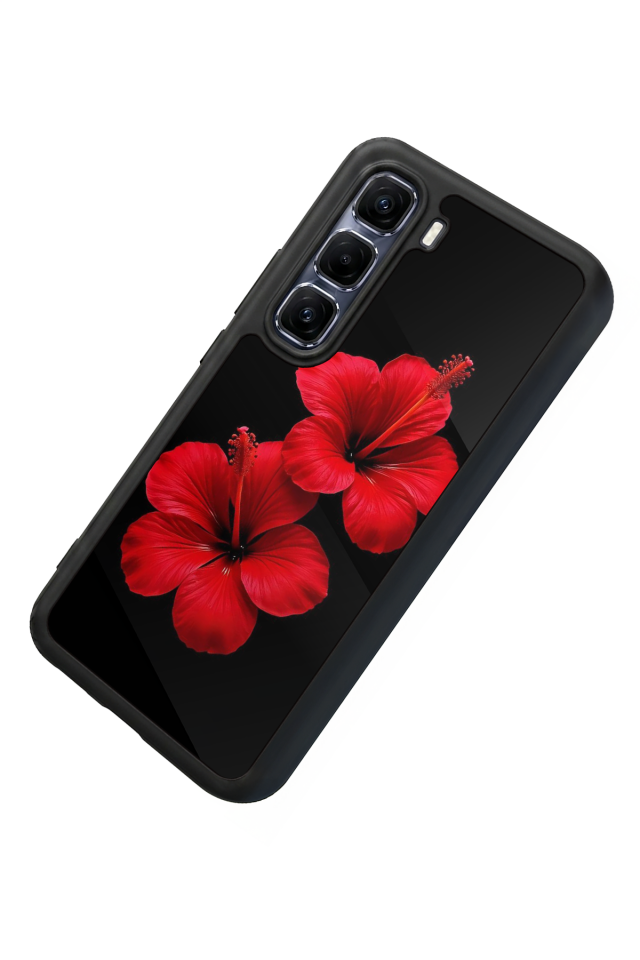 Infinix Hot 60 Pro Plus Uyumlu Cicek Tasarımlı Glossy Premium Kılıf