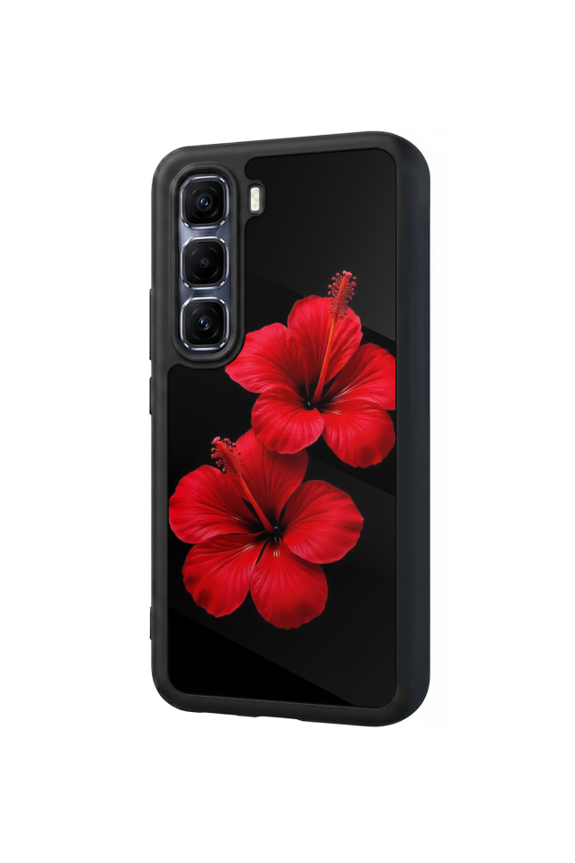 Infinix Hot 60 Pro Plus Uyumlu Cicek Tasarımlı Glossy Premium Kılıf