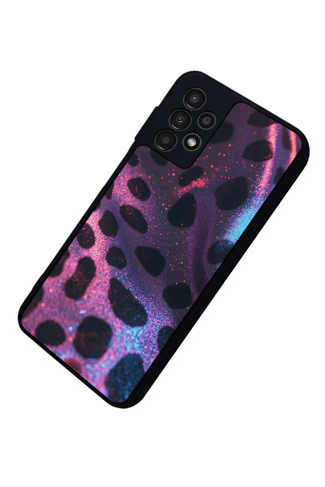 Samsung Galaxy A13 Uyumlu Hologram Leopar Tasarımlı Glossy Premium Kılıf