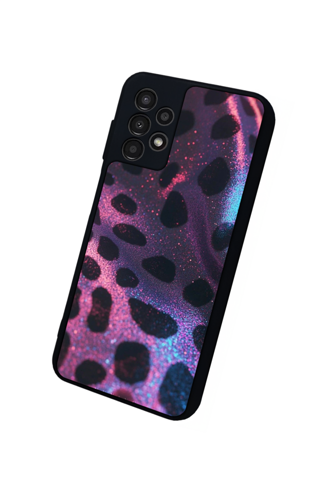 Samsung Galaxy A13 Uyumlu Hologram Leopar Tasarımlı Glossy Premium Kılıf