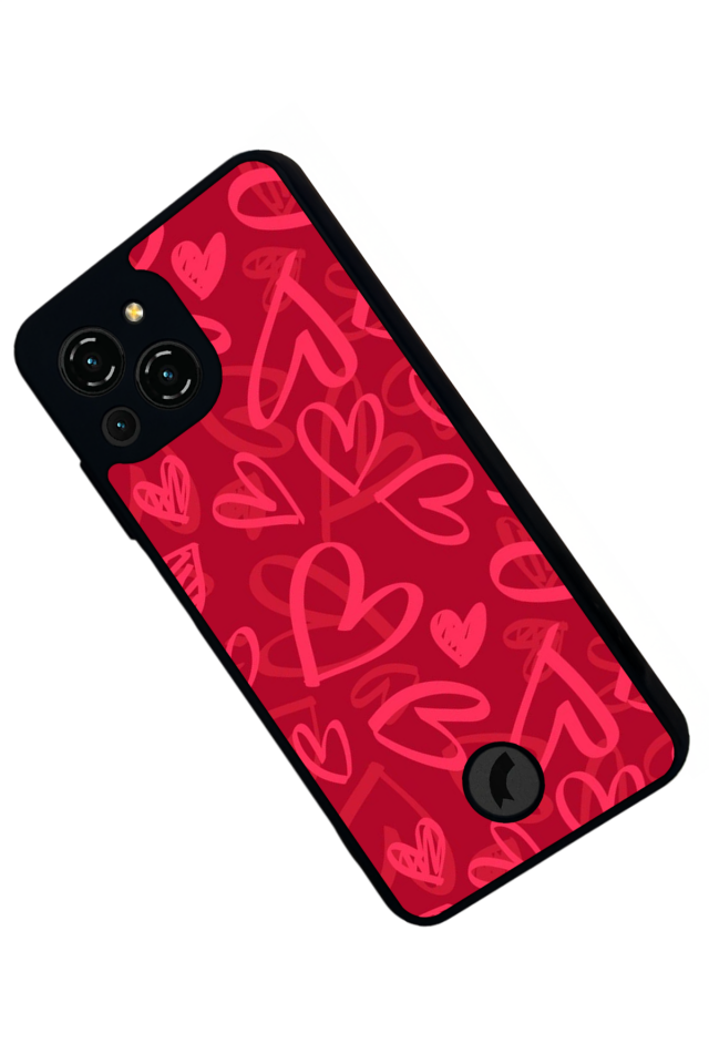 Reeder S23 Pro Max Uyumlu Kalp Love Tasarımlı Glossy Premium Kılıf