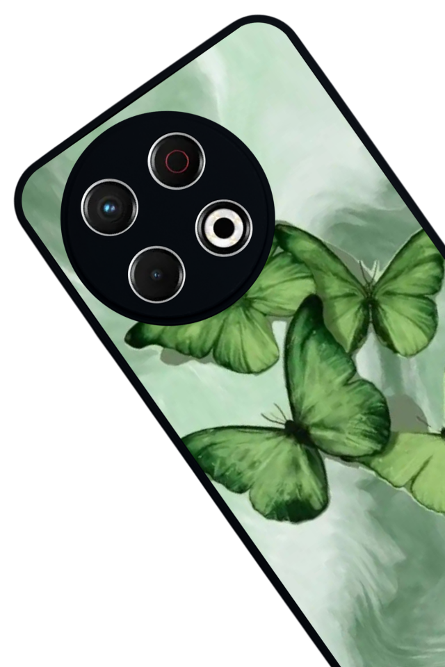 Tecno Spark 30 Pro Uyumlu Kelebek Tasarımlı Glossy Premium Kılıf