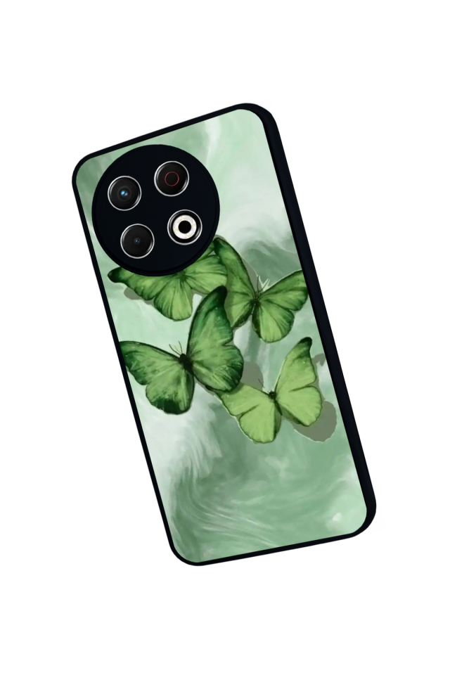 Tecno Spark 30 Pro Uyumlu Kelebek Tasarımlı Glossy Premium Kılıf