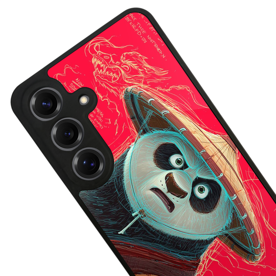 Samsung Galaxy S25 Uyumlu Kung Fu Panda Tasarımlı Glossy Premium Kılıf