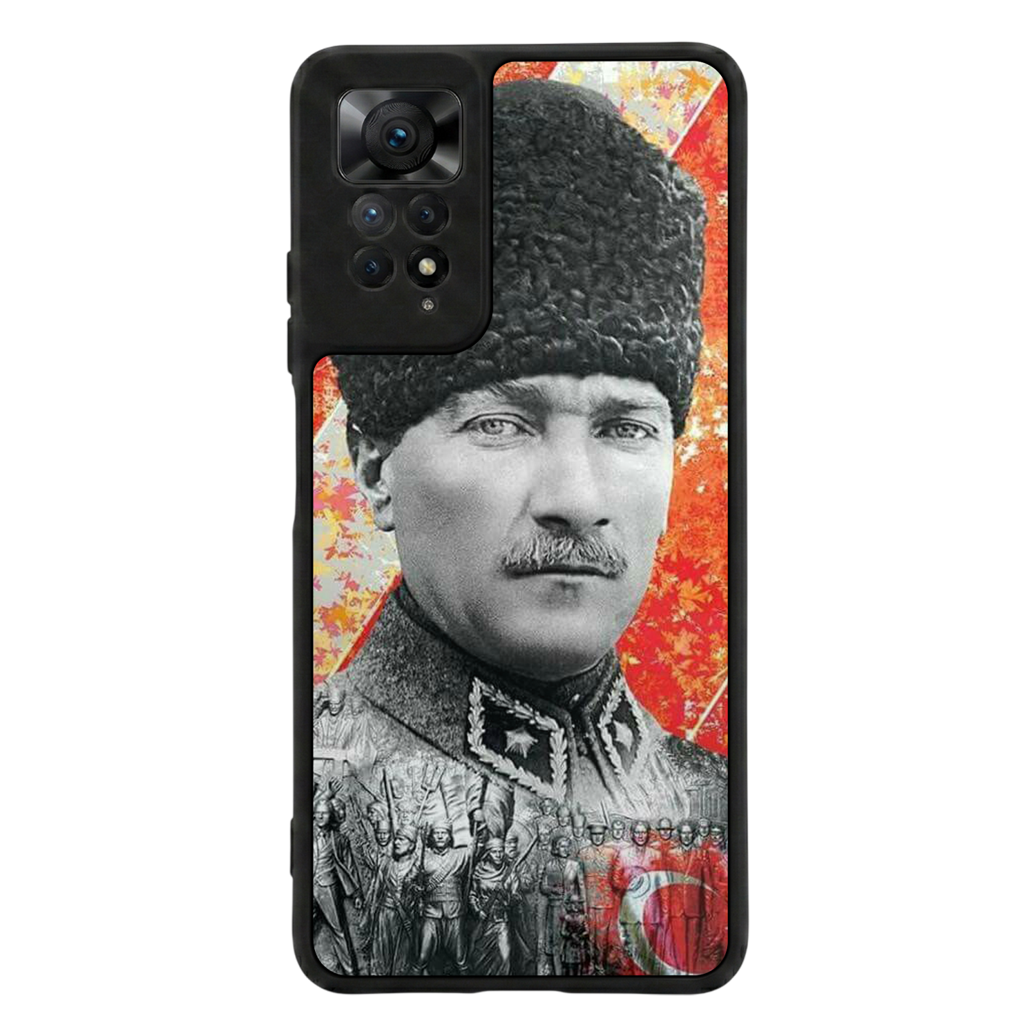 Xiaomi Redmi Note 11 Pro Uyumlu Mustafa Kemal Ataturk Tasarımlı Glossy Premium Kılıf