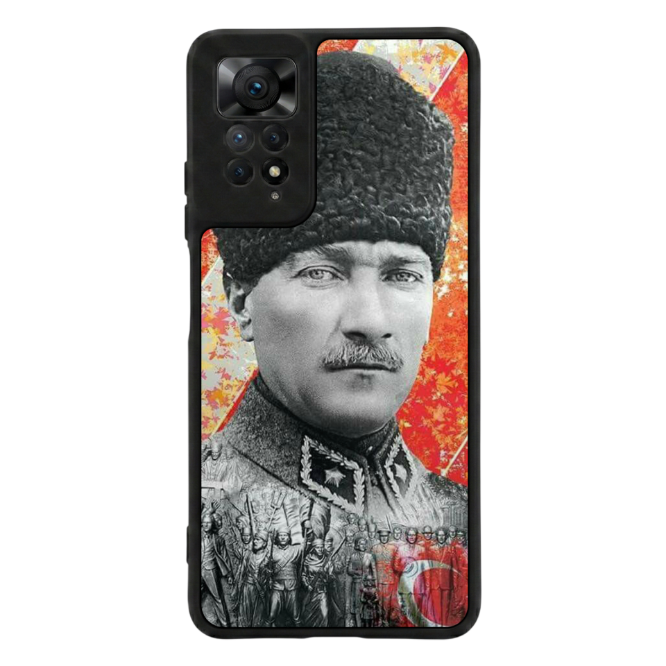 Xiaomi Redmi Note 11 Pro Uyumlu Mustafa Kemal Ataturk Tasarımlı Glossy Premium Kılıf