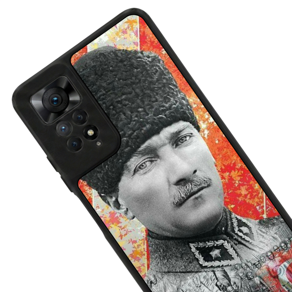 Xiaomi Redmi Note 11 Pro Uyumlu Mustafa Kemal Ataturk Tasarımlı Glossy Premium Kılıf