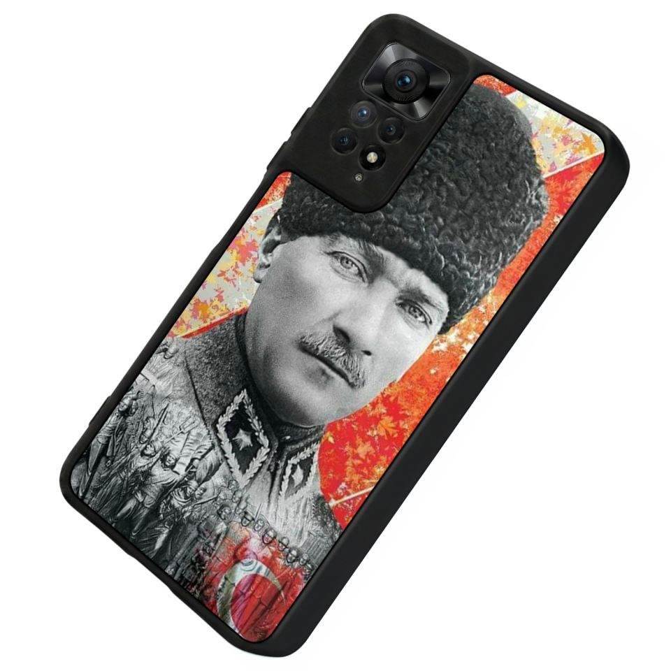 Xiaomi Redmi Note 11 Pro Uyumlu Mustafa Kemal Ataturk Tasarımlı Glossy Premium Kılıf