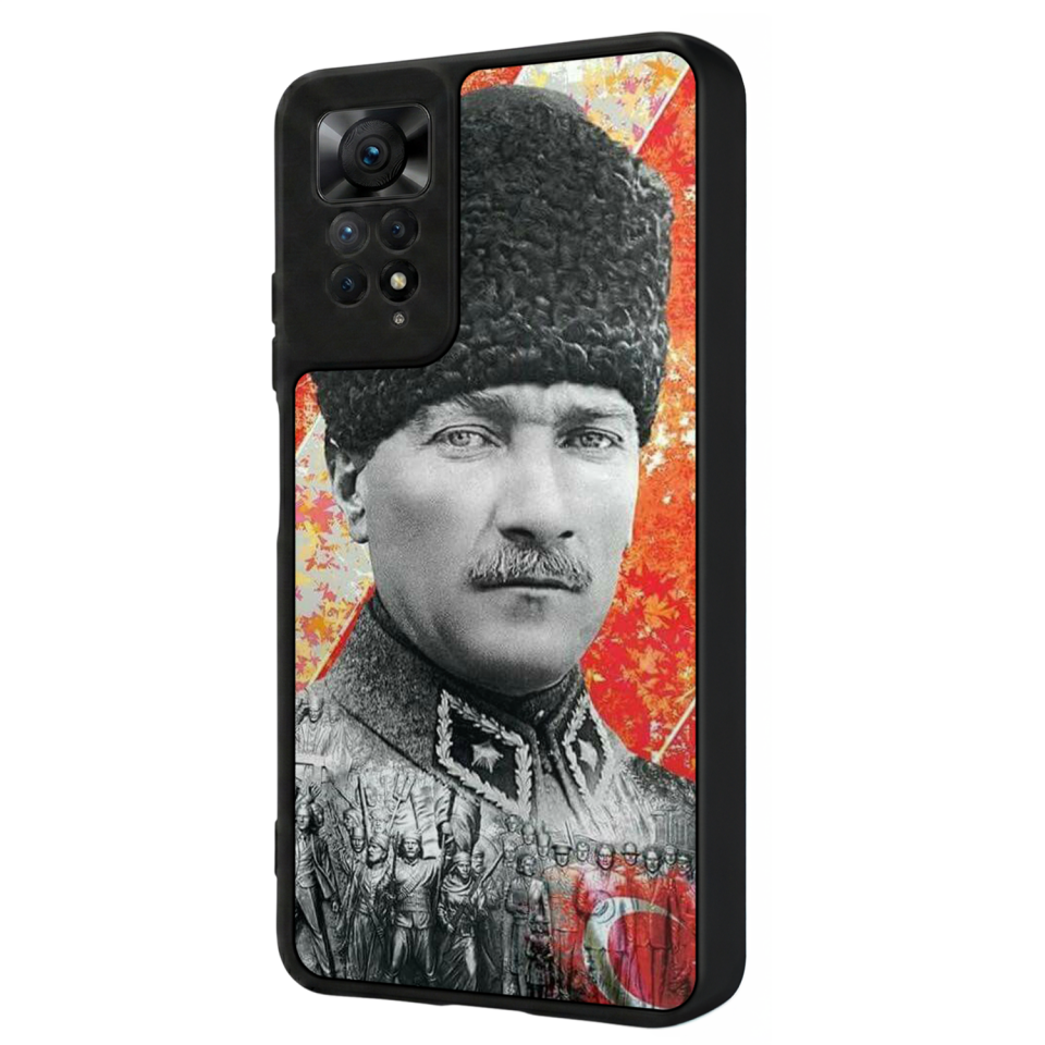 Xiaomi Redmi Note 11 Pro Uyumlu Mustafa Kemal Ataturk Tasarımlı Glossy Premium Kılıf