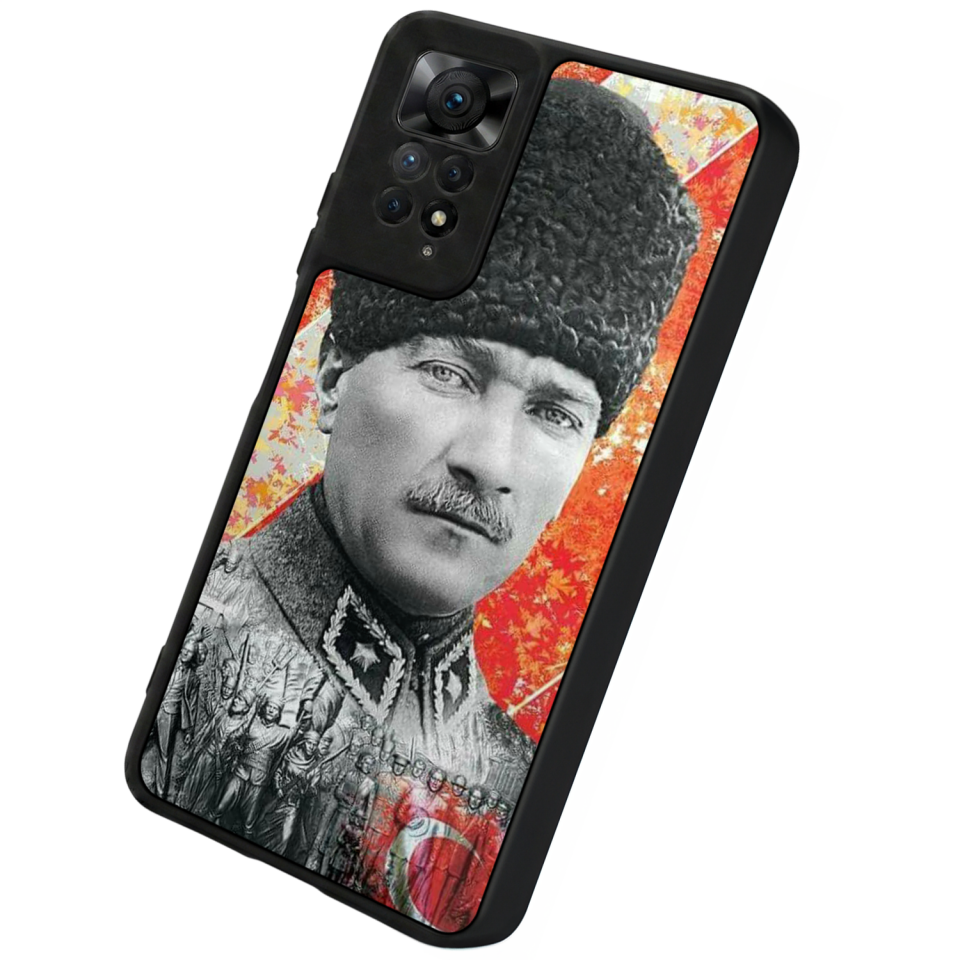 Xiaomi Redmi Note 11 Pro Uyumlu Mustafa Kemal Ataturk Tasarımlı Glossy Premium Kılıf