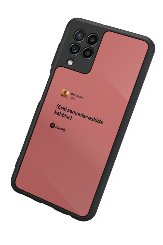 Samsung Galaxy M32 Uyumlu Sarki Sozleri Tasarımlı Glossy Premium Kılıf