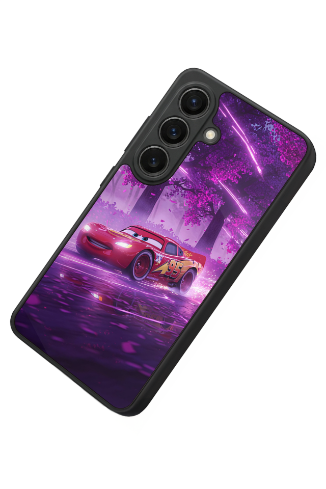 Samsung Galaxy S26 Uyumlu Şimsek McQueen Tasarımlı Glossy Premium Kılıf