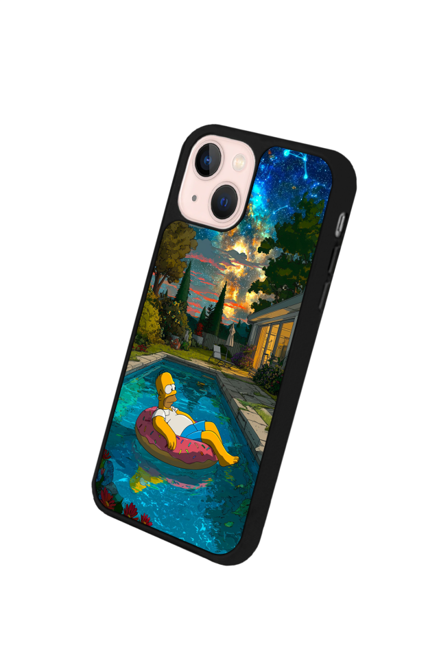 iPhone 13 Mini Uyumlu The Simpsons Tasarımlı Glossy Premium Kılıf