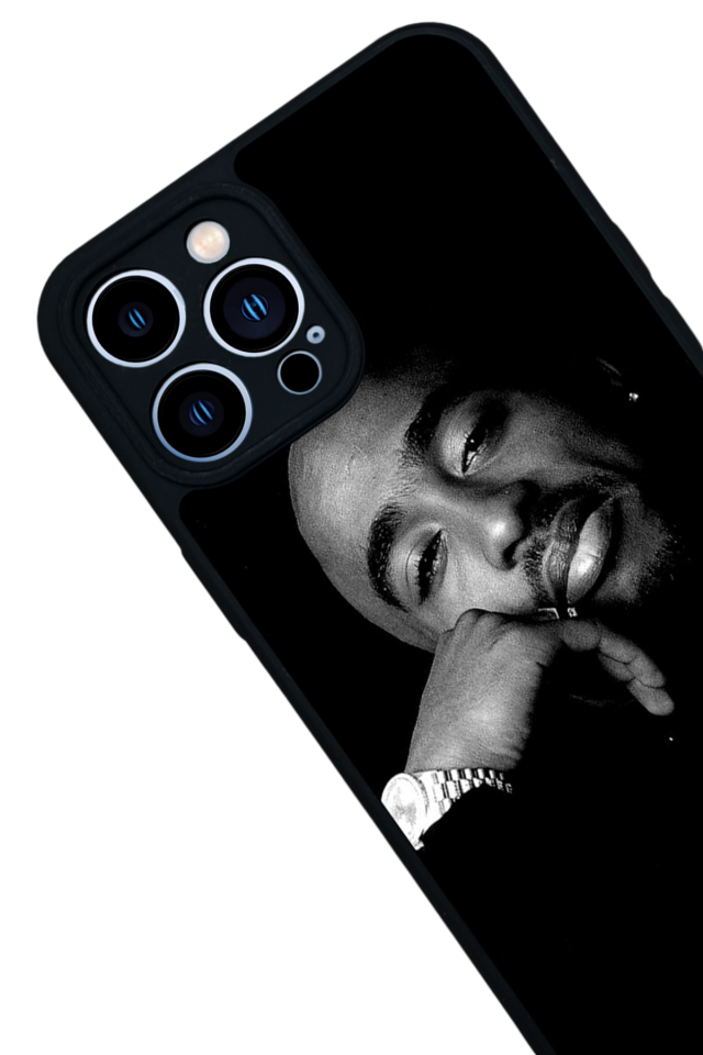iPhone 12 Pro Max Uyumlu Tupac Tasarımlı Glossy Premium Kılıf