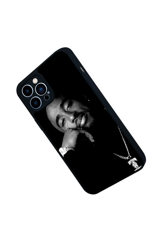 iPhone 12 Pro Max Uyumlu Tupac Tasarımlı Glossy Premium Kılıf