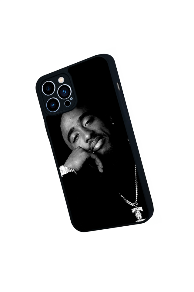 iPhone 12 Pro Max Uyumlu Tupac Tasarımlı Glossy Premium Kılıf
