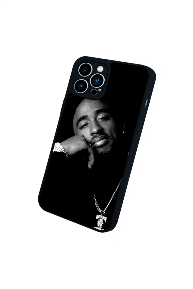 iPhone 12 Pro Max Uyumlu Tupac Tasarımlı Glossy Premium Kılıf