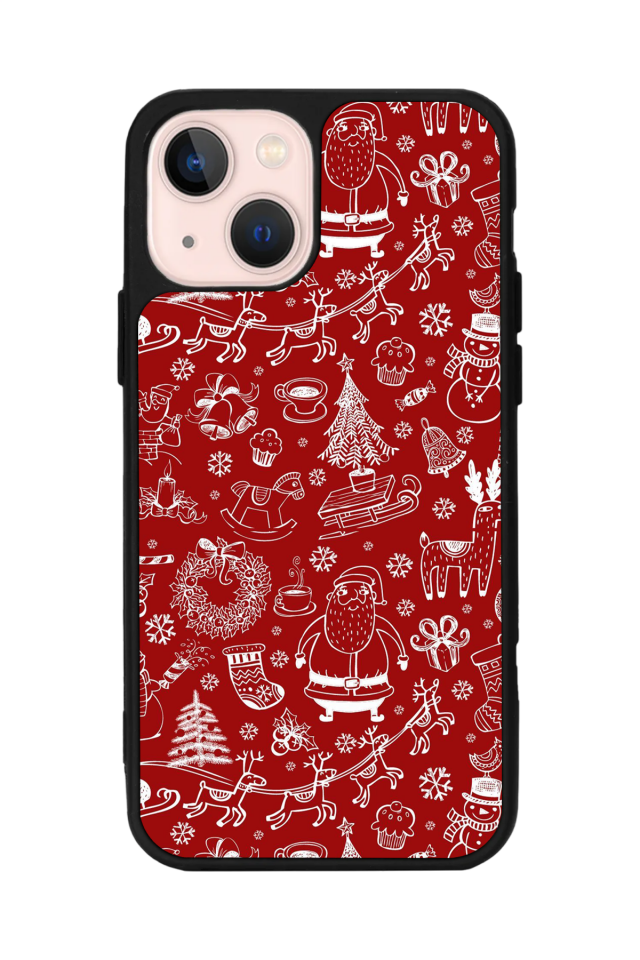 iPhone 14 Plus Uyumlu Yilbasi Christmas Tasarımlı Glossy Premium Kılıf
