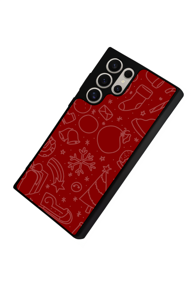 Samsung Galaxy S22 Ultra Uyumlu Yilbasi Christmas Tasarımlı Glossy Premium Kılıf