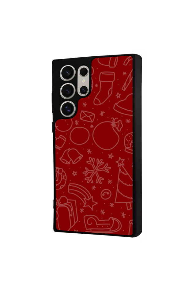 Samsung Galaxy S22 Ultra Uyumlu Yilbasi Christmas Tasarımlı Glossy Premium Kılıf