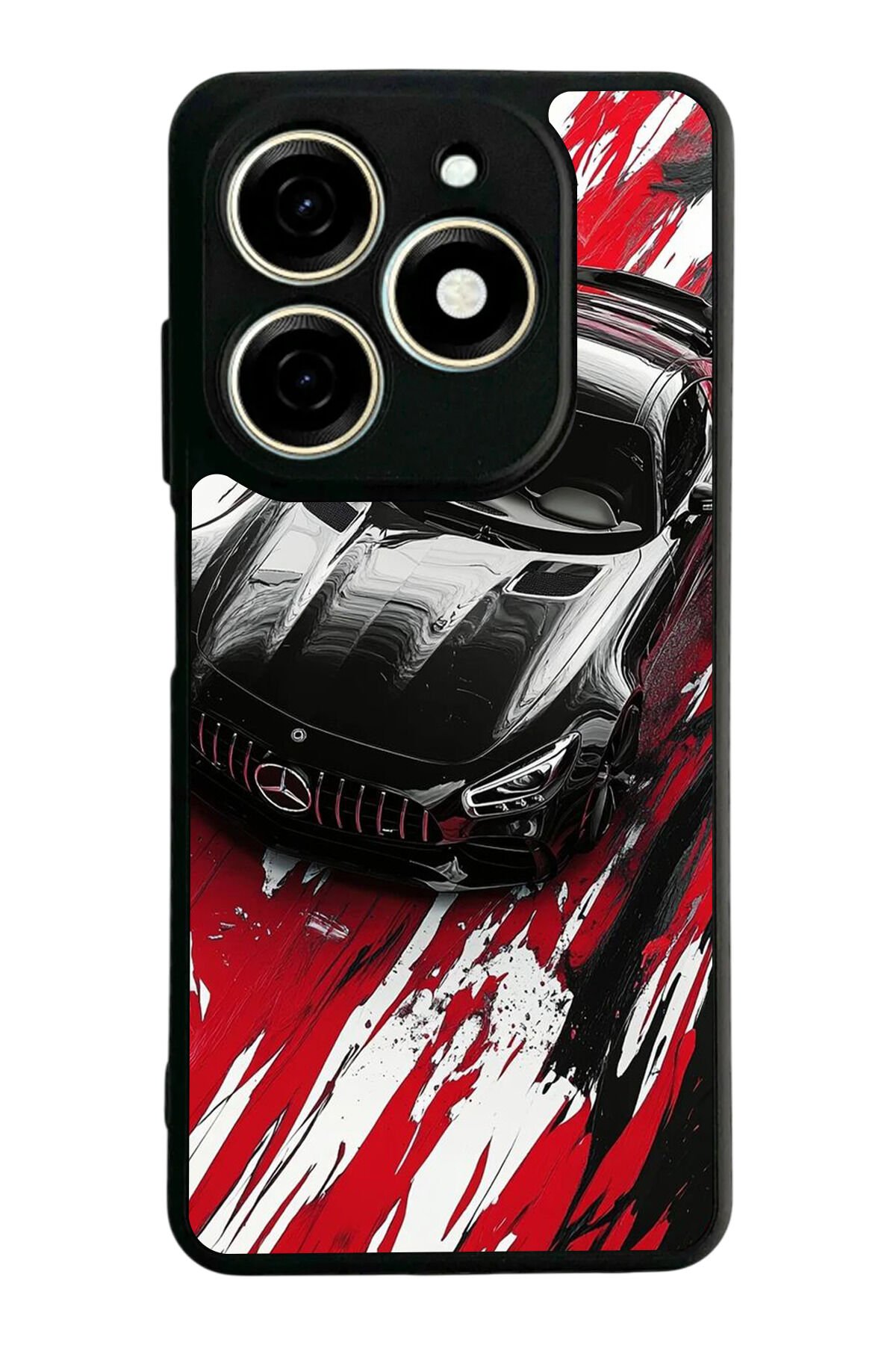 Infınıx Smart 8 Pro Uyumlu Mercedes Tasarımlı Glossy Premium Kılıf