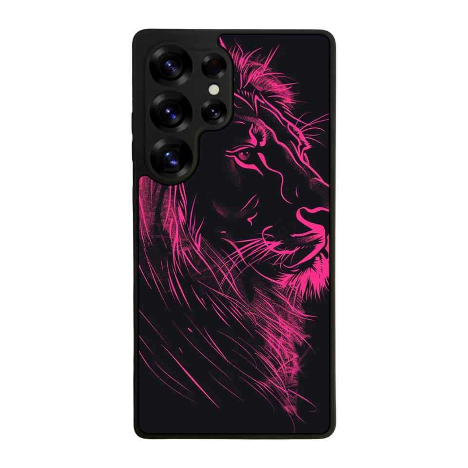 Samsung Galaxy S25 Ultra Uyumlu Aslan Tasarımlı Glossy Premium Kılıf