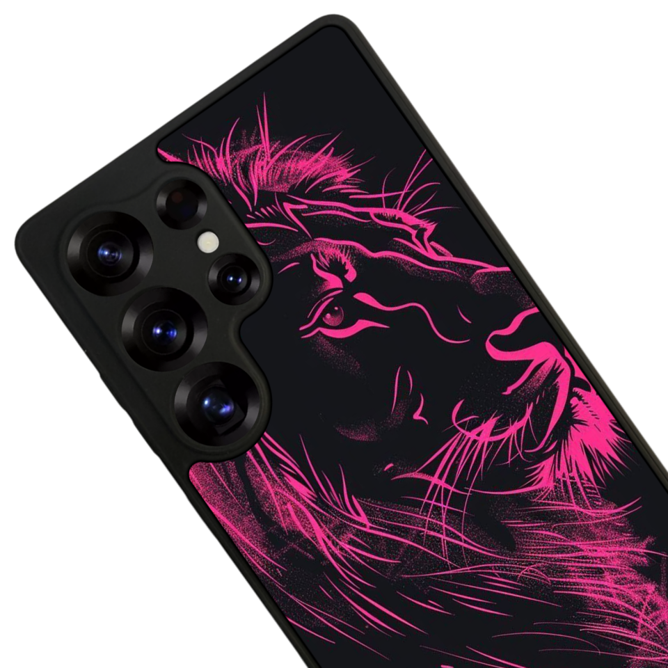 Samsung Galaxy S25 Ultra Uyumlu Aslan Tasarımlı Glossy Premium Kılıf