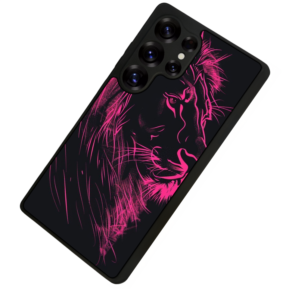 Samsung Galaxy S25 Ultra Uyumlu Aslan Tasarımlı Glossy Premium Kılıf