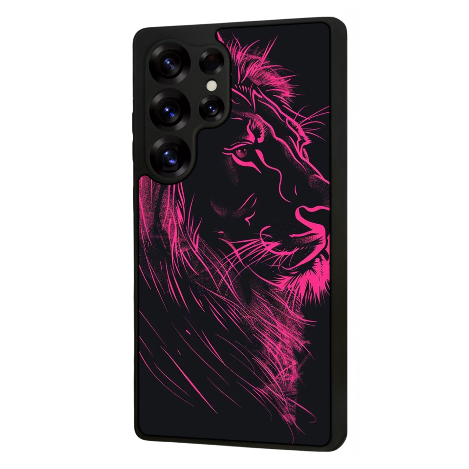 Samsung Galaxy S25 Ultra Uyumlu Aslan Tasarımlı Glossy Premium Kılıf