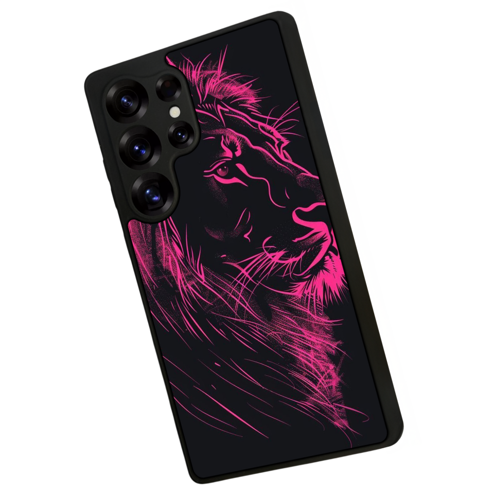 Samsung Galaxy S25 Ultra Uyumlu Aslan Tasarımlı Glossy Premium Kılıf