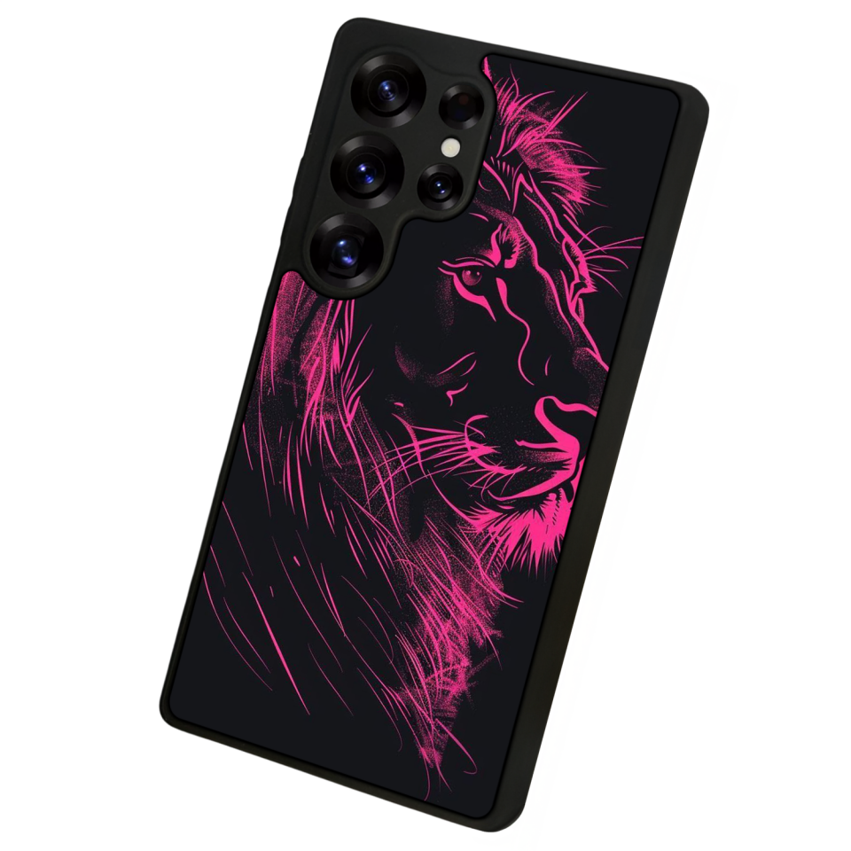 Samsung Galaxy S25 Ultra Uyumlu Aslan Tasarımlı Glossy Premium Kılıf