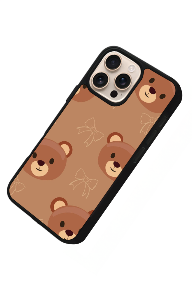 iPhone 14 Pro Uyumlu Ayı Tasarımlı Glossy Premium Kılıf