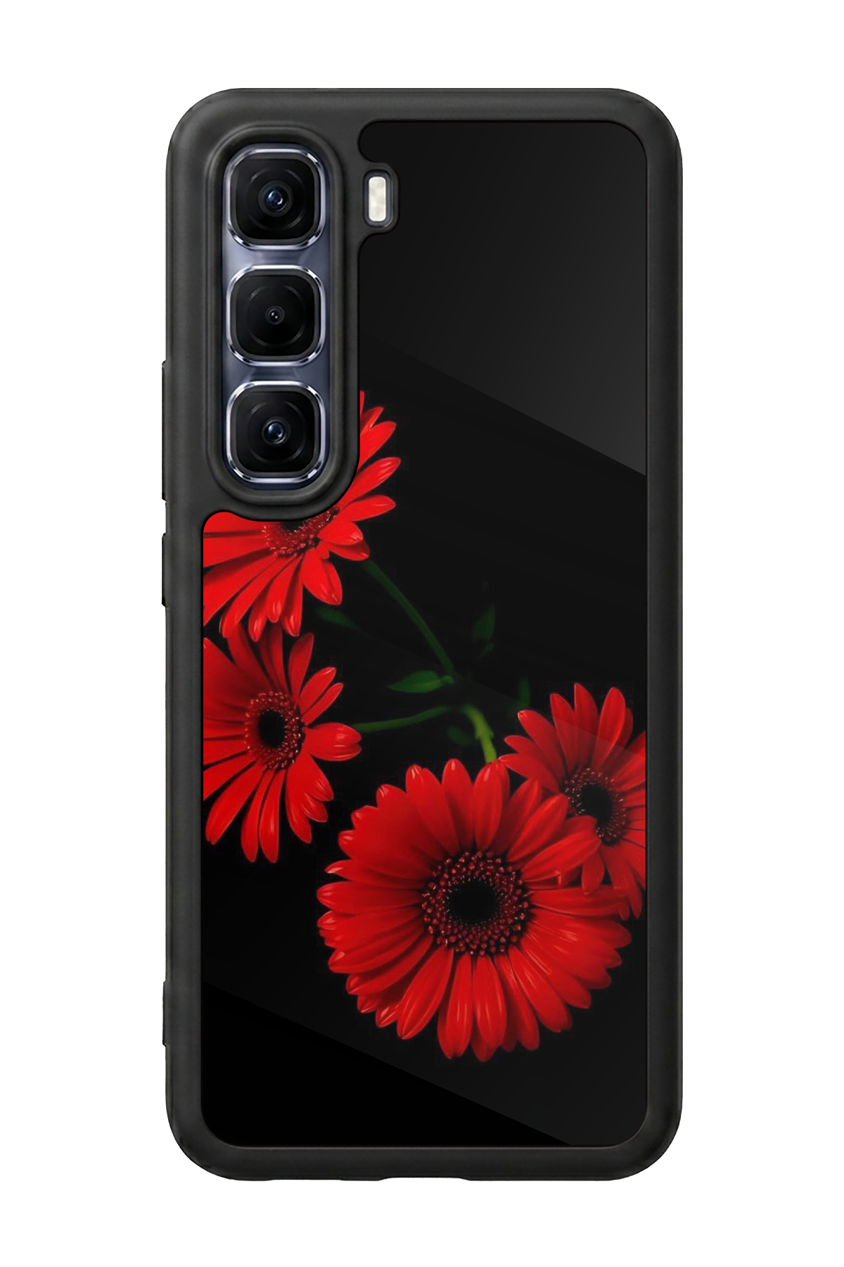 Infinix Hot 60 Pro Plus Uyumlu Cicek Tasarımlı Glossy Premium Kılıf