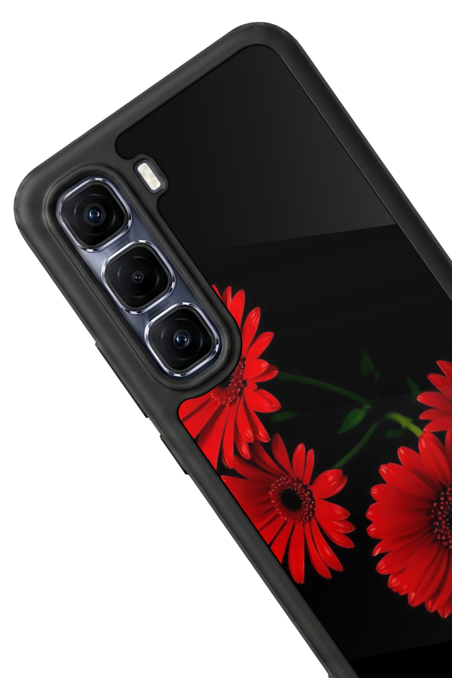 Infinix Hot 60 Pro Plus Uyumlu Cicek Tasarımlı Glossy Premium Kılıf