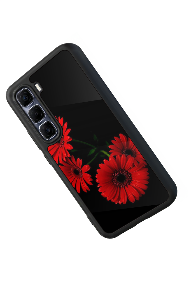 Infinix Hot 60 Pro Plus Uyumlu Cicek Tasarımlı Glossy Premium Kılıf