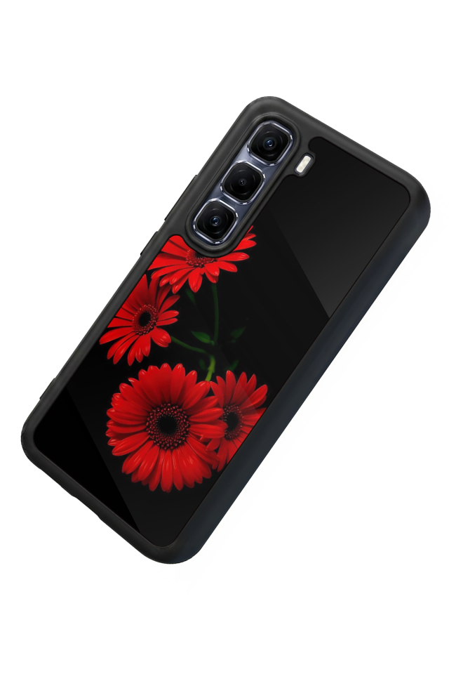 Infinix Hot 60 Pro Plus Uyumlu Cicek Tasarımlı Glossy Premium Kılıf