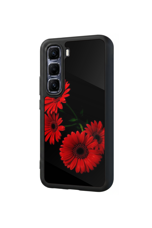 Infinix Hot 60 Pro Plus Uyumlu Cicek Tasarımlı Glossy Premium Kılıf